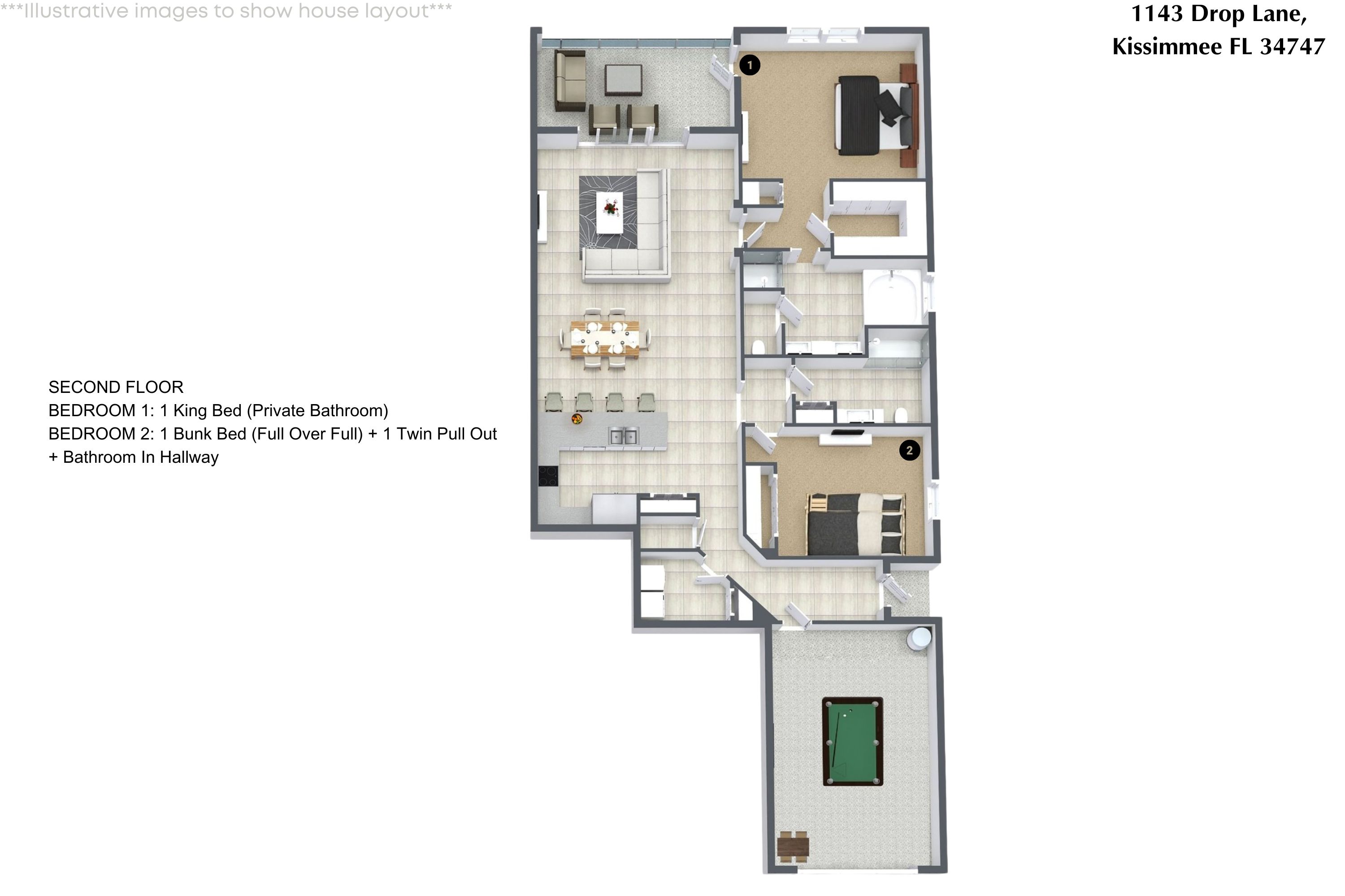 2 bedroom vacation townhouse at Champions Gate - Image 26