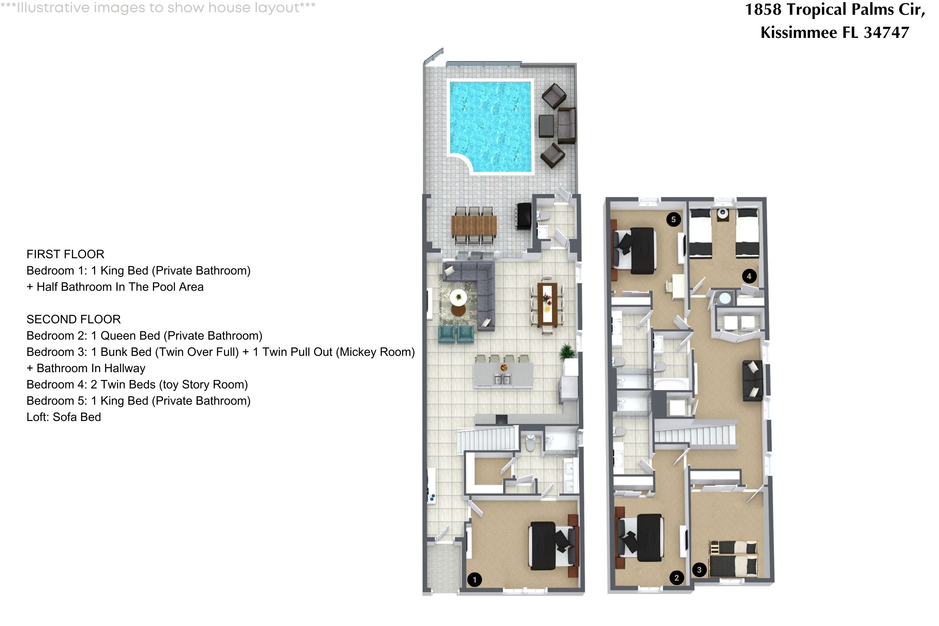 5 bedroom vacation townhouse at Solara Resort - Image 40