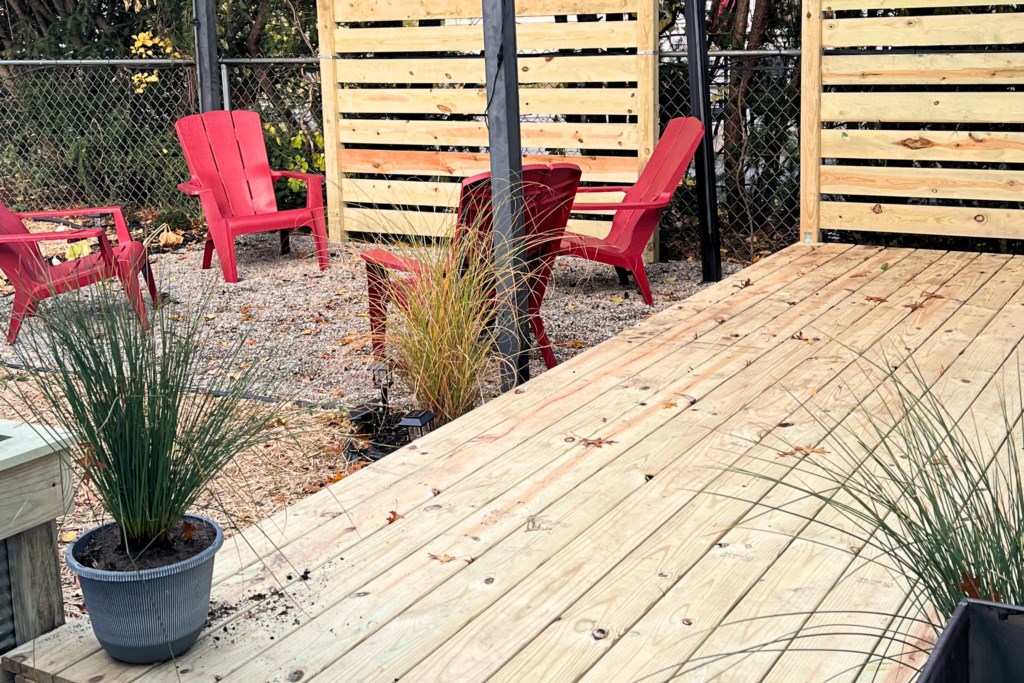 Cozy Mitten Outdoor Sitting Area