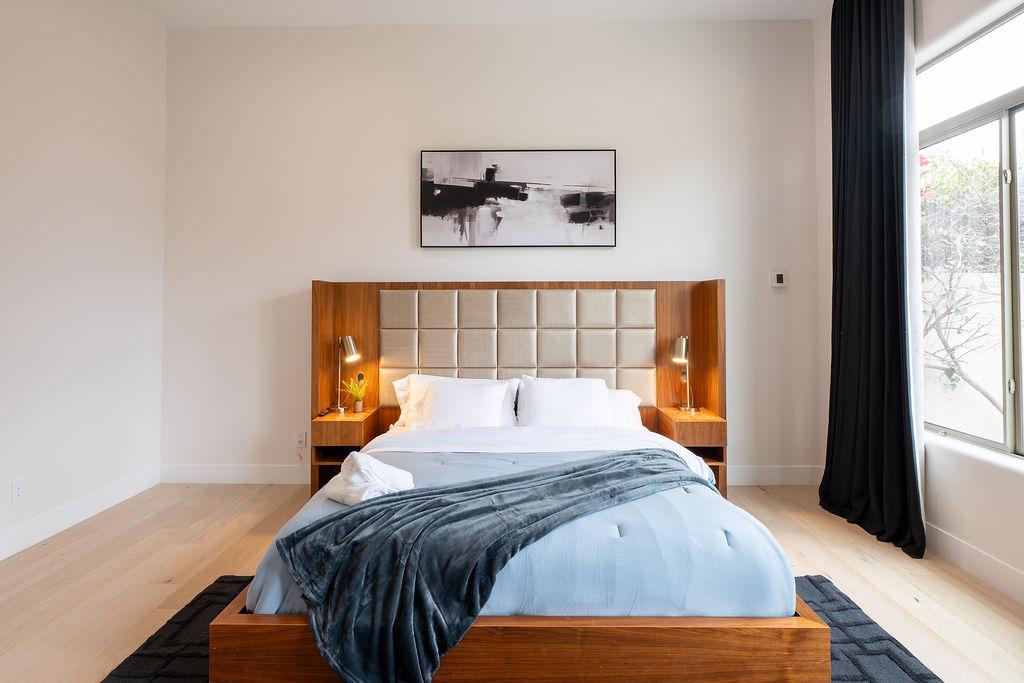 Bedroom 1 is king with walk in spa bathroom and jet tub with twin rolling trundle bed