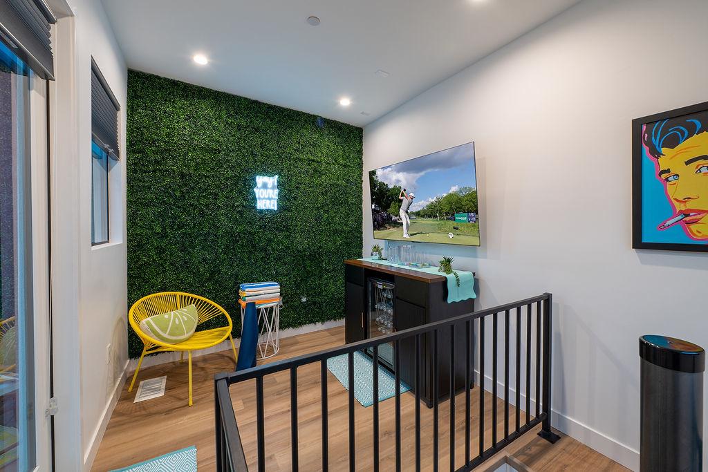  Indoor game area and open living space