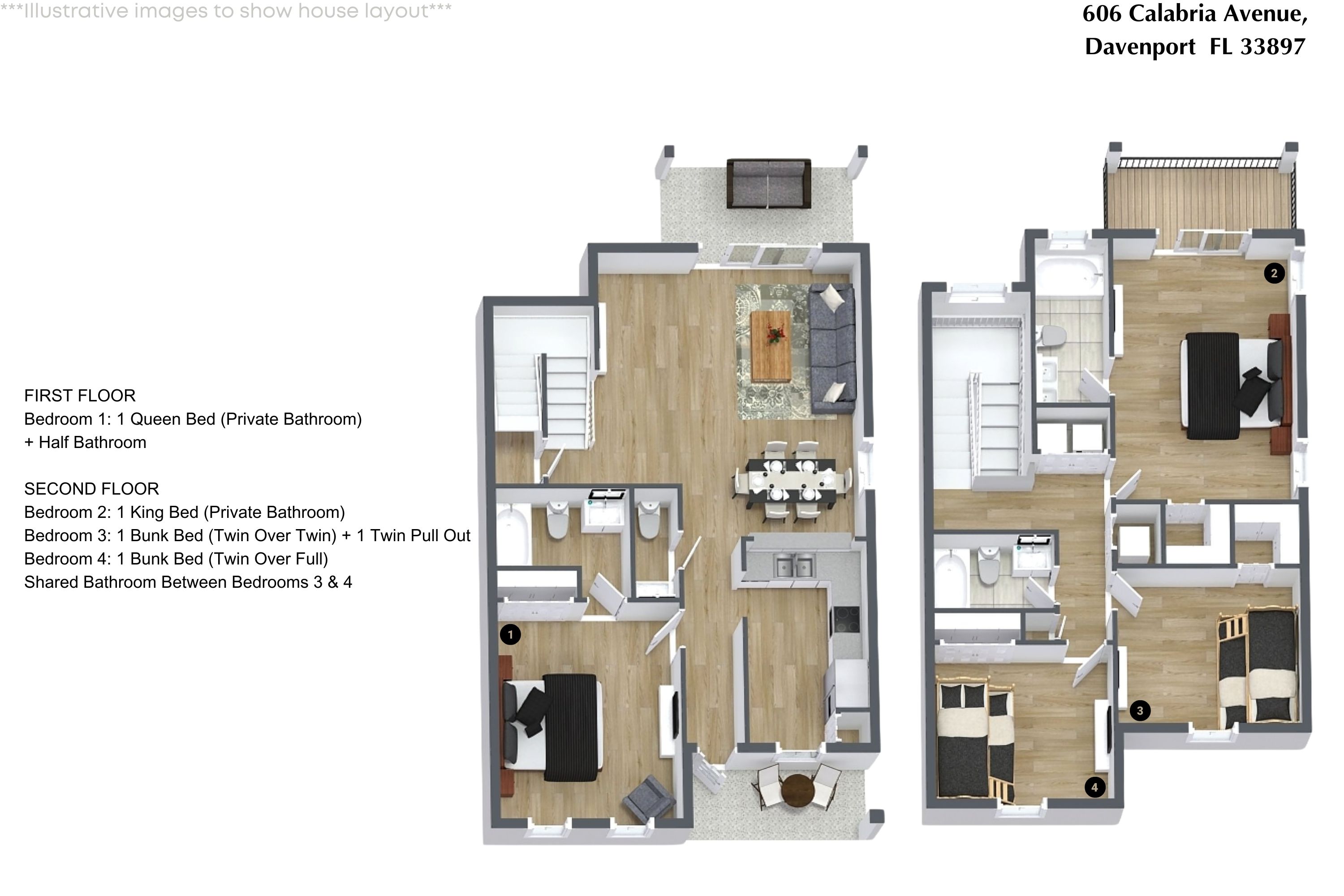 4 bedroom vacation townhouse at Regal Palms Resort & Spa at Highlands Reserve - Image 28
