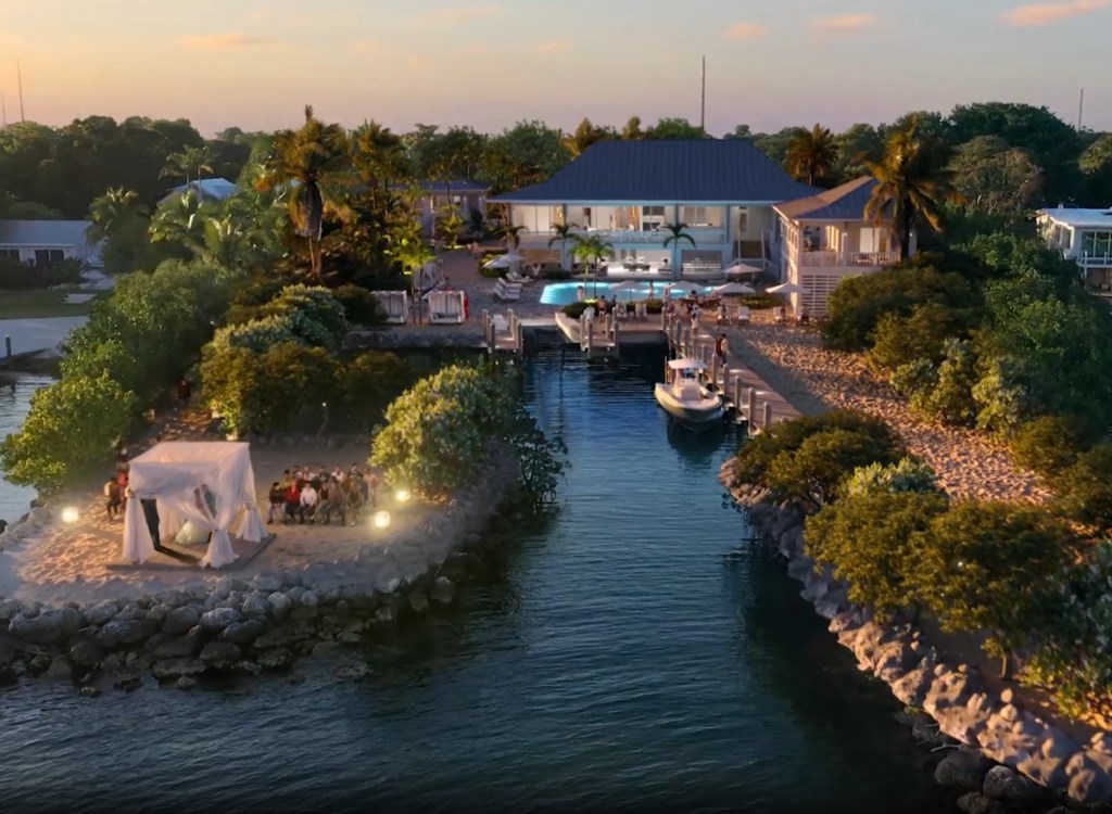 Rendering Albury Landing Wedding at Dusk