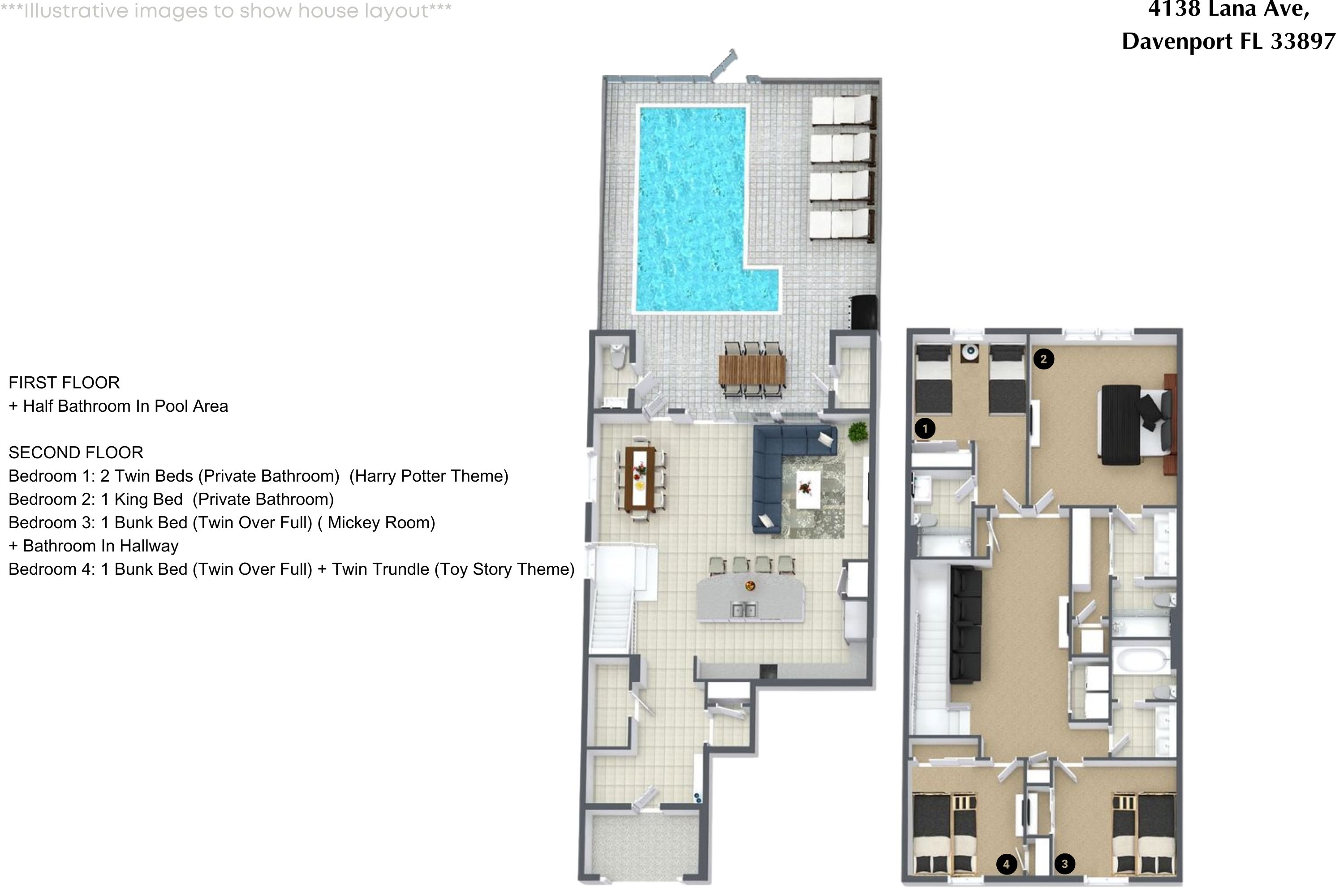 4 bedroom vacation townhouse at Windsor Island Resort - Image 34