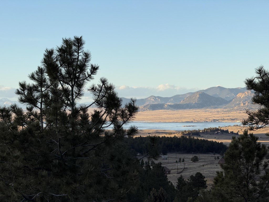 Views of Eleven Mile Reservoir. Just 11 minutes to the boat ramp for fishing and paddleboarding.