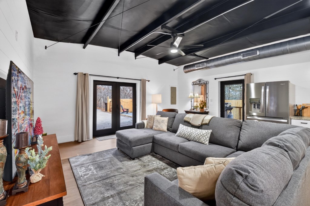 Wind down in the cozy living room