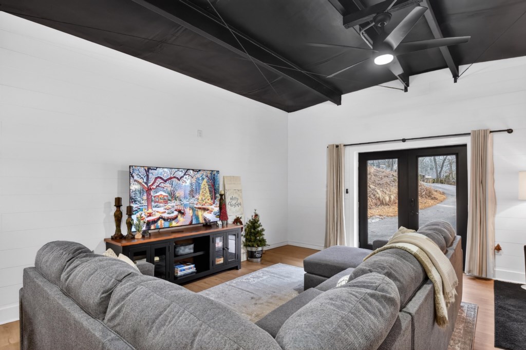 Wind down in the cozy living room