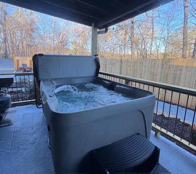 Hot Tub at Hillside Hideaway