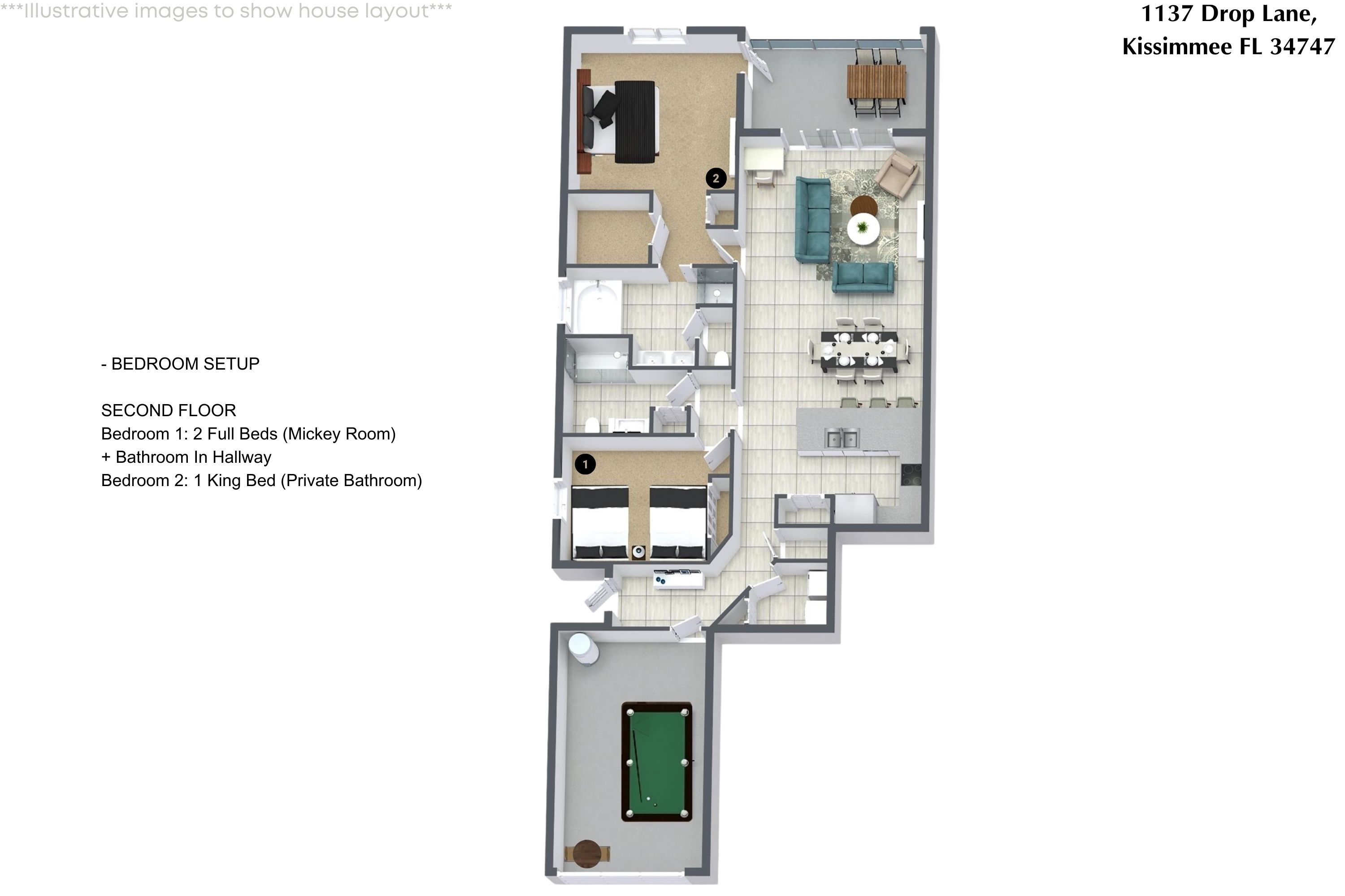 2 bedroom vacation townhouse at Champions Gate - Image 24