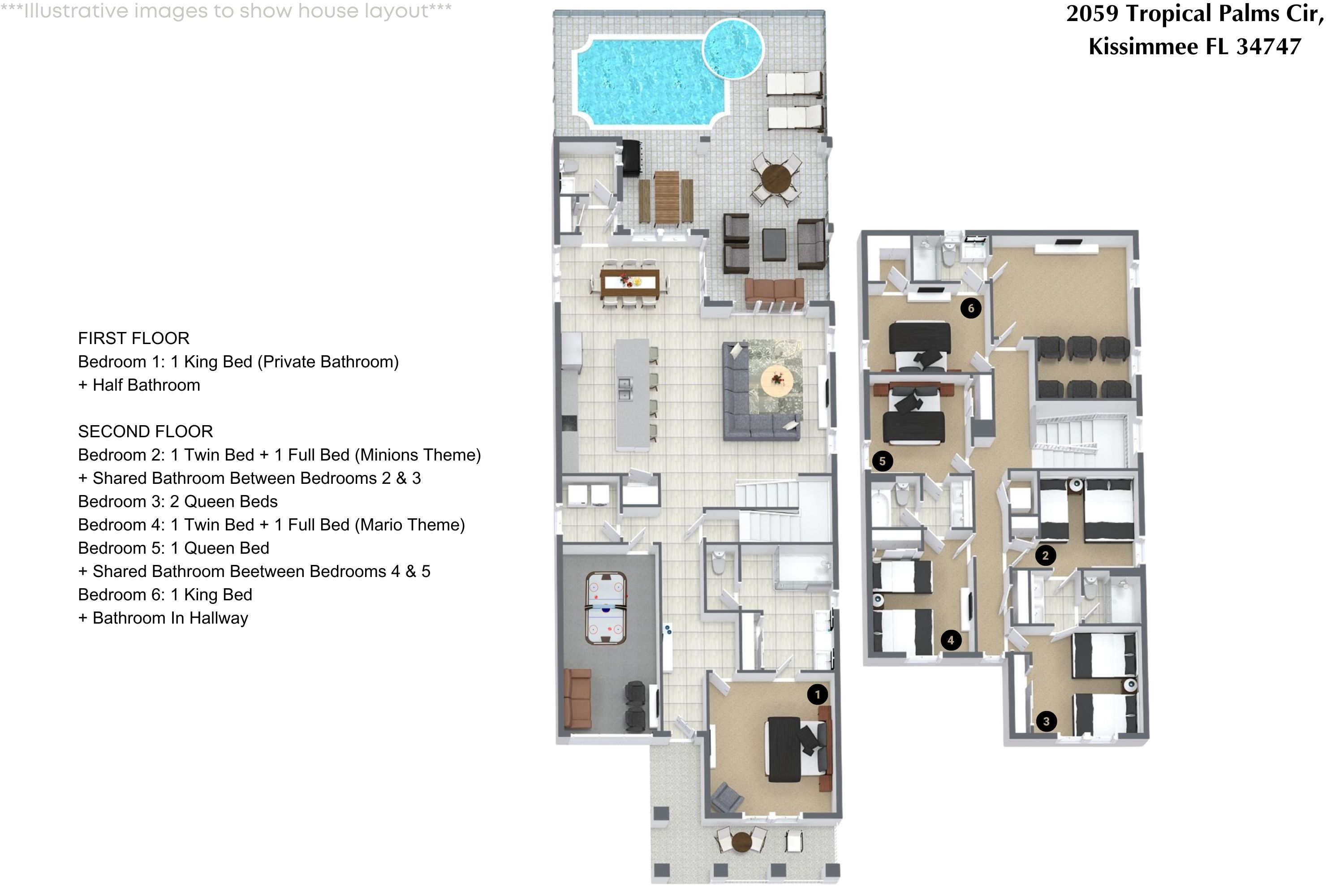 6 bedroom vacation house at Solara Resort - Image 47