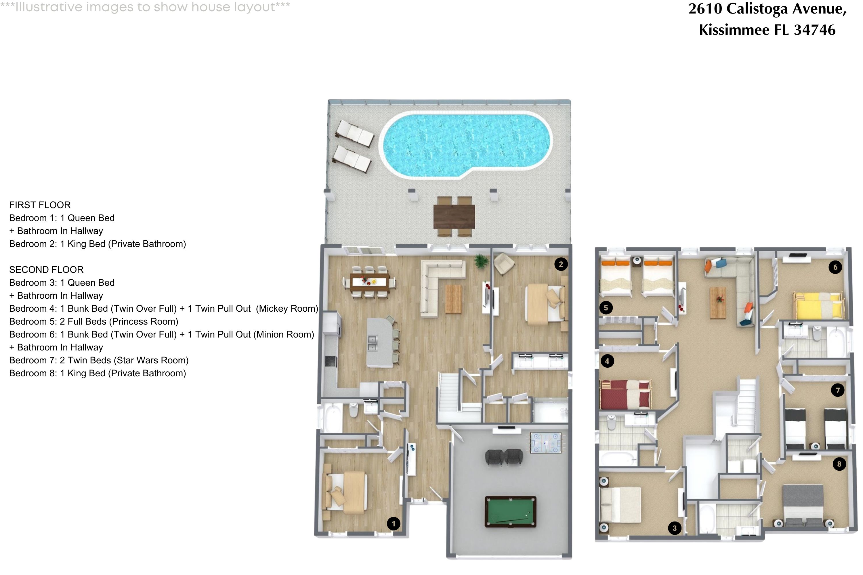 8 bedroom vacation house at Sonoma Resort - Image 53