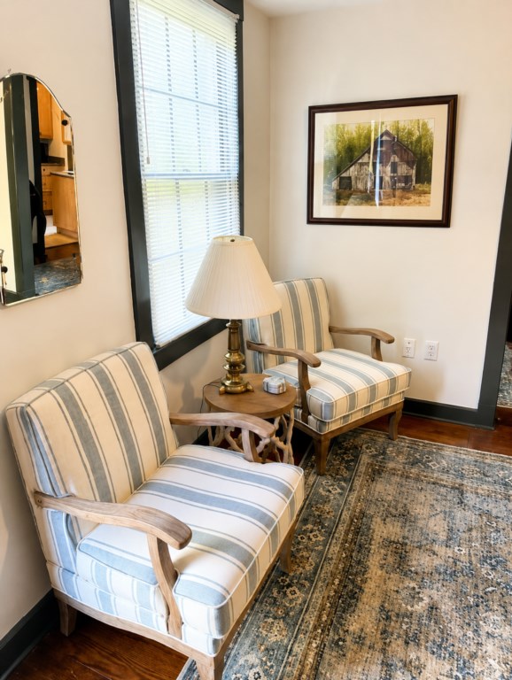Cozy corner with armchairs and natural light