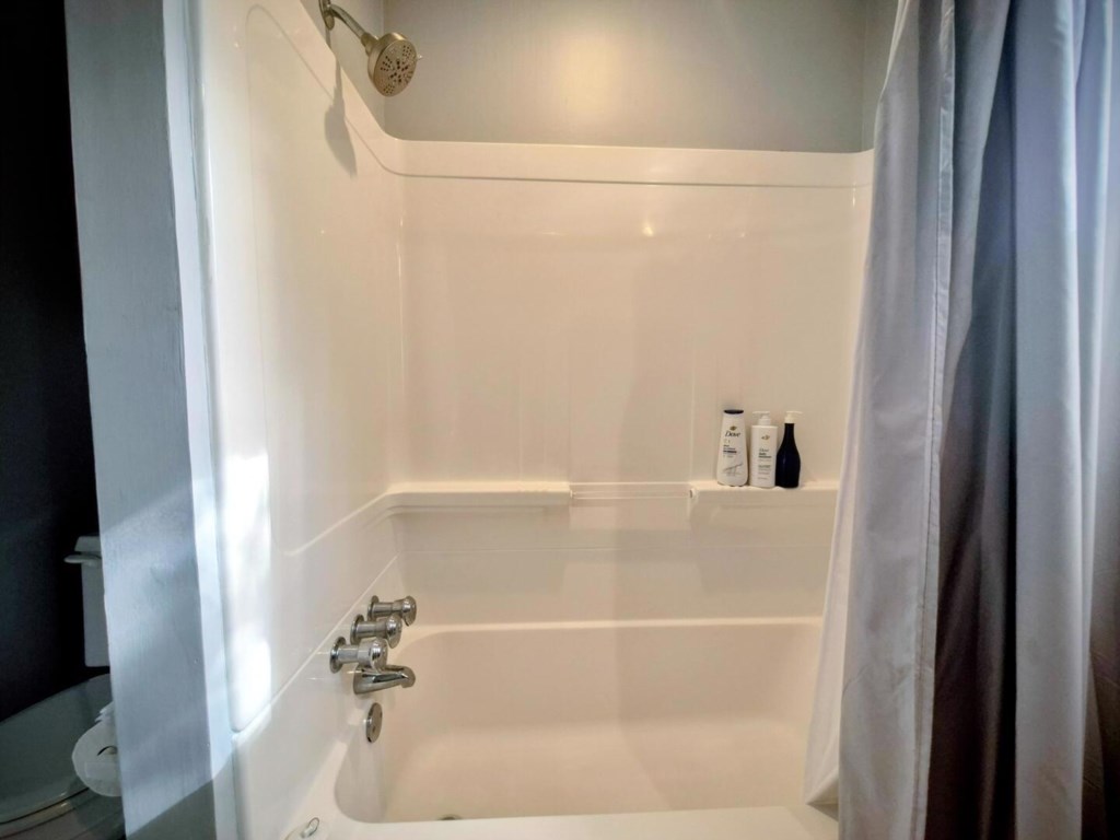 Tub/shower combo in both bathrooms