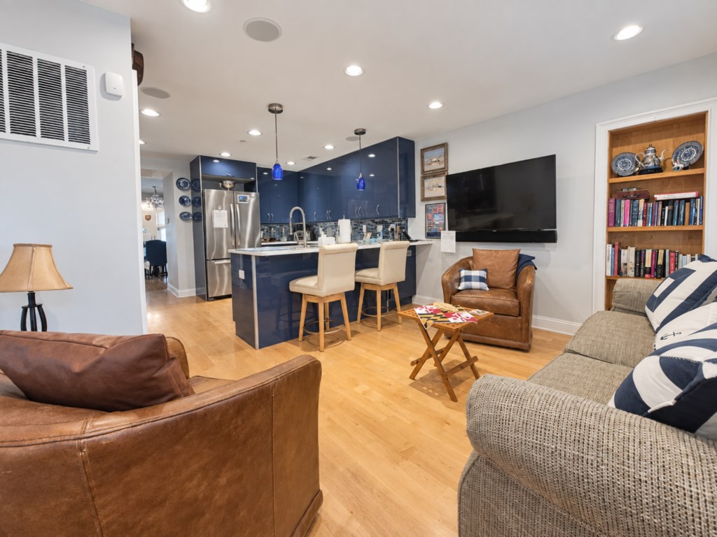 A comfortable additional sitting area for relaxing with family and friends.