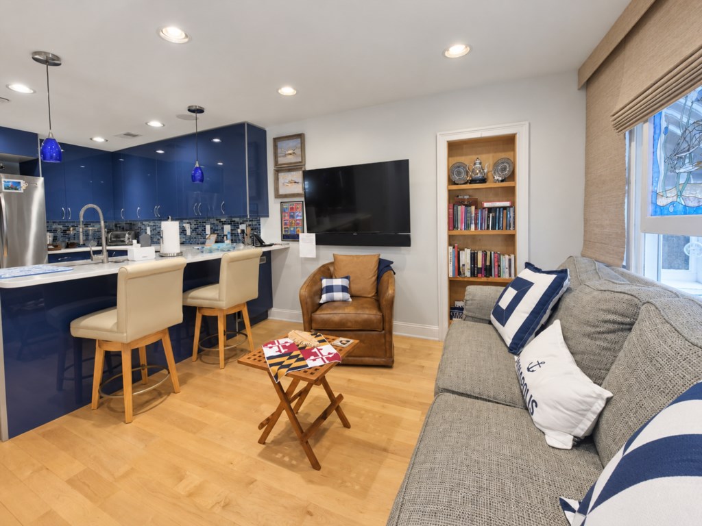 A comfortable additional sitting area for relaxing with family and friends.