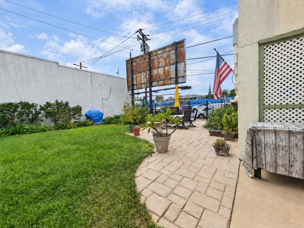 Step outside and enjoy the outdoor patio and garden area.