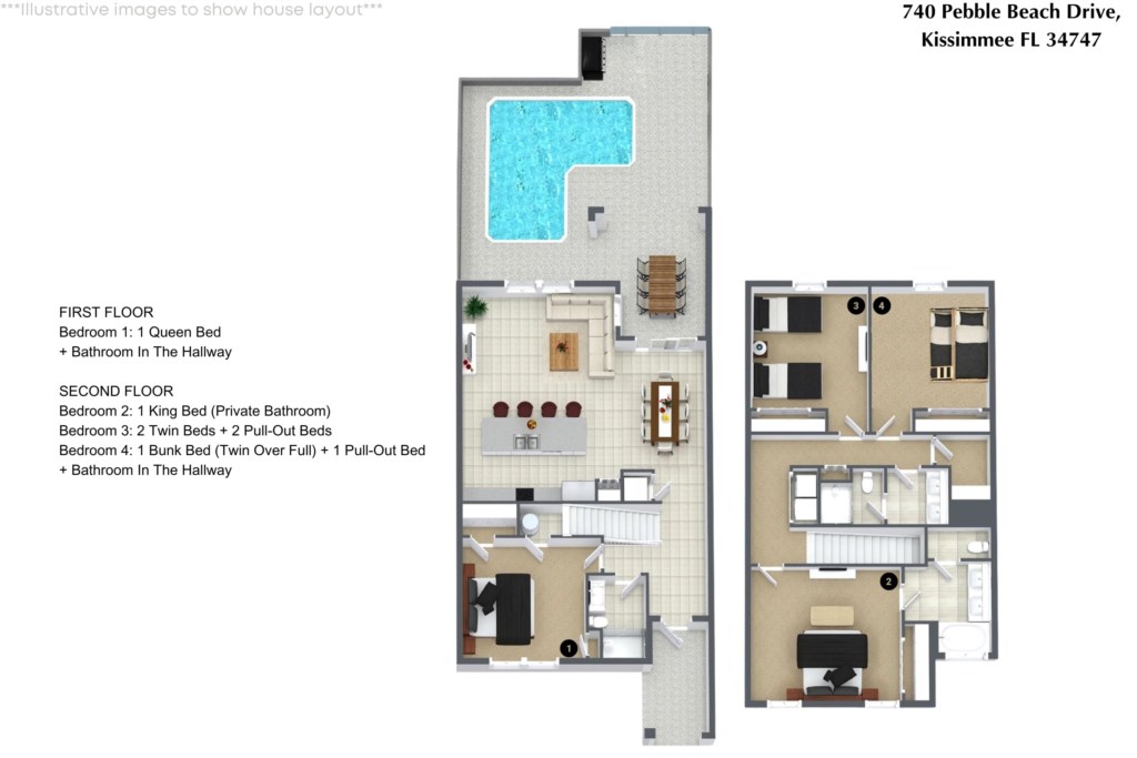 4 bedroom vacation townhouse at Champions Gate - Image 37