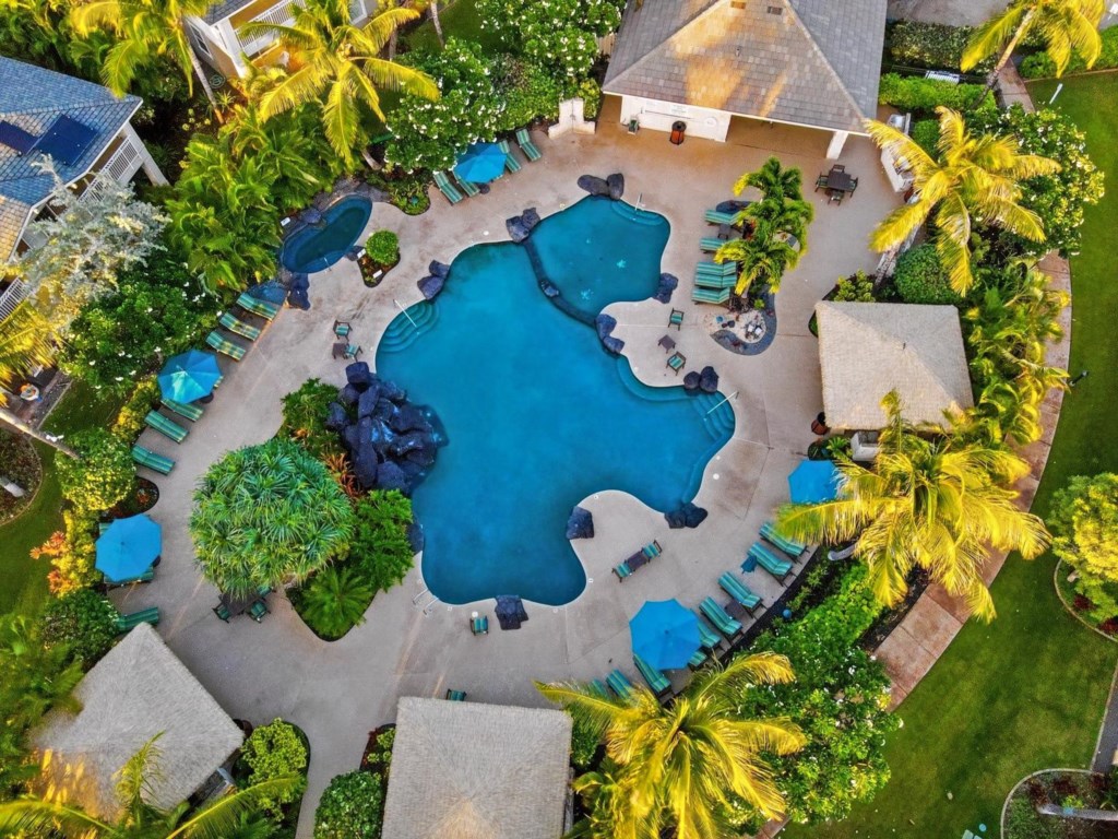 Ko Olina Kai Pool Area Drone