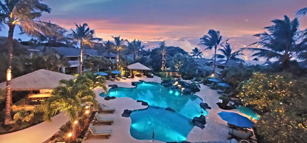 Ko Olina Kai Pool Area at Night