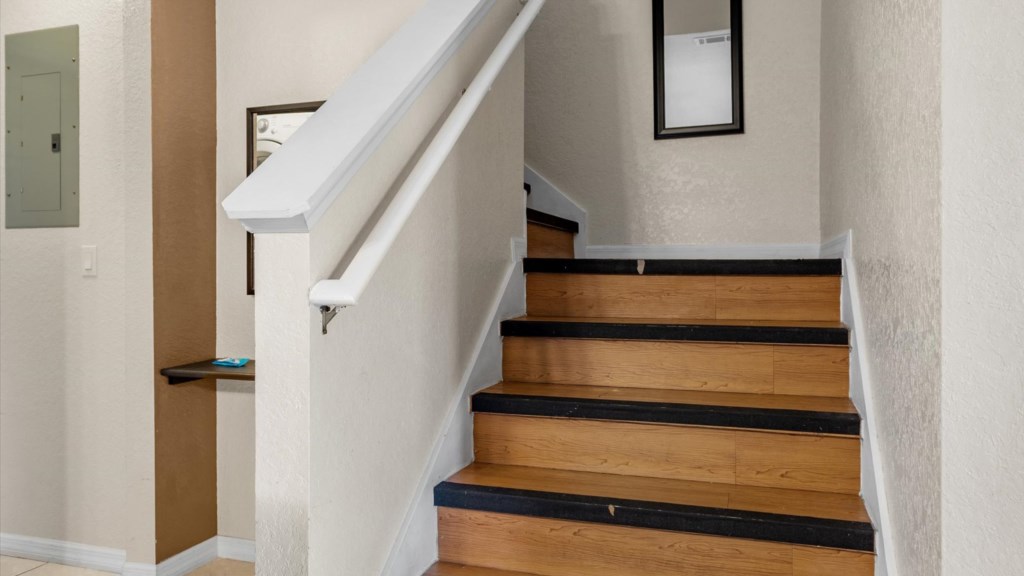Stairs
The stairs will lead you to the second floor of the home, you will find 3 bedrooms upstairs.