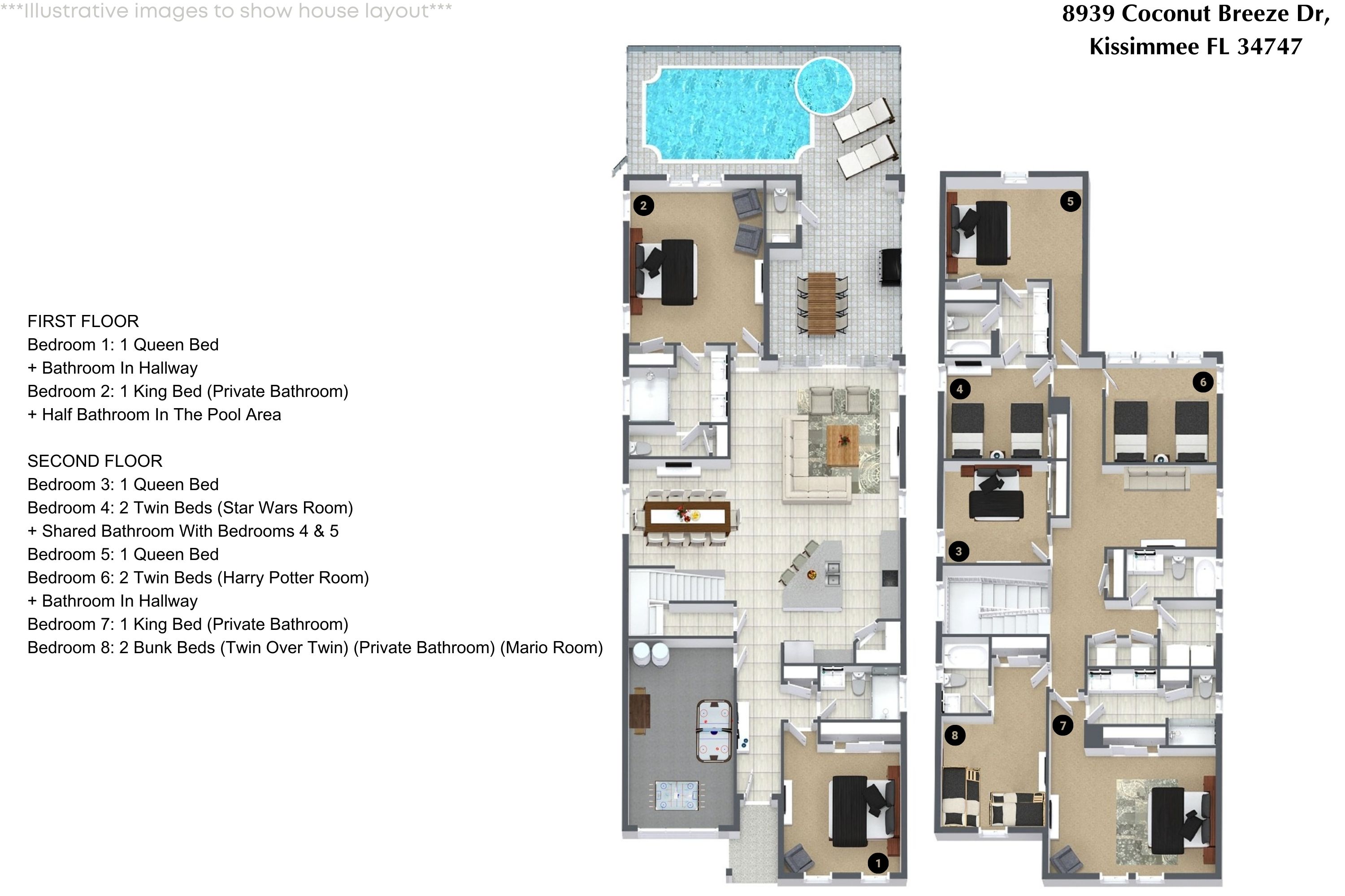 8 bedroom vacation house at Solara Resort - Image 56