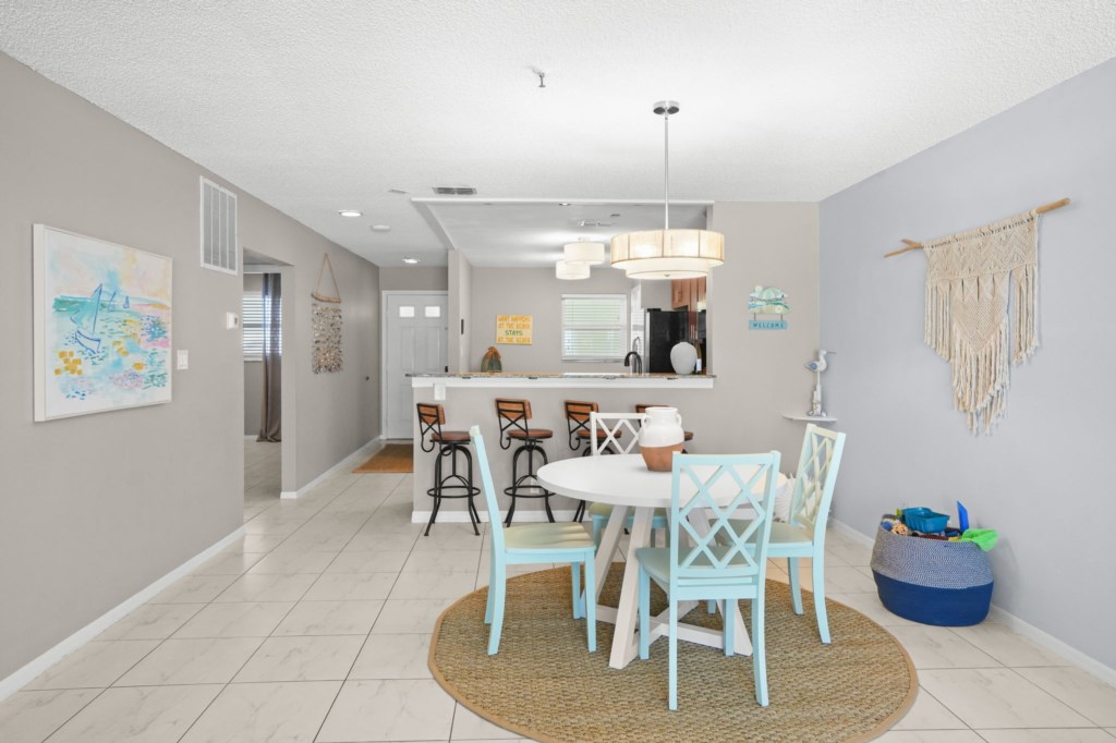 Dining Table + Breakfast Bar (Seats 8)