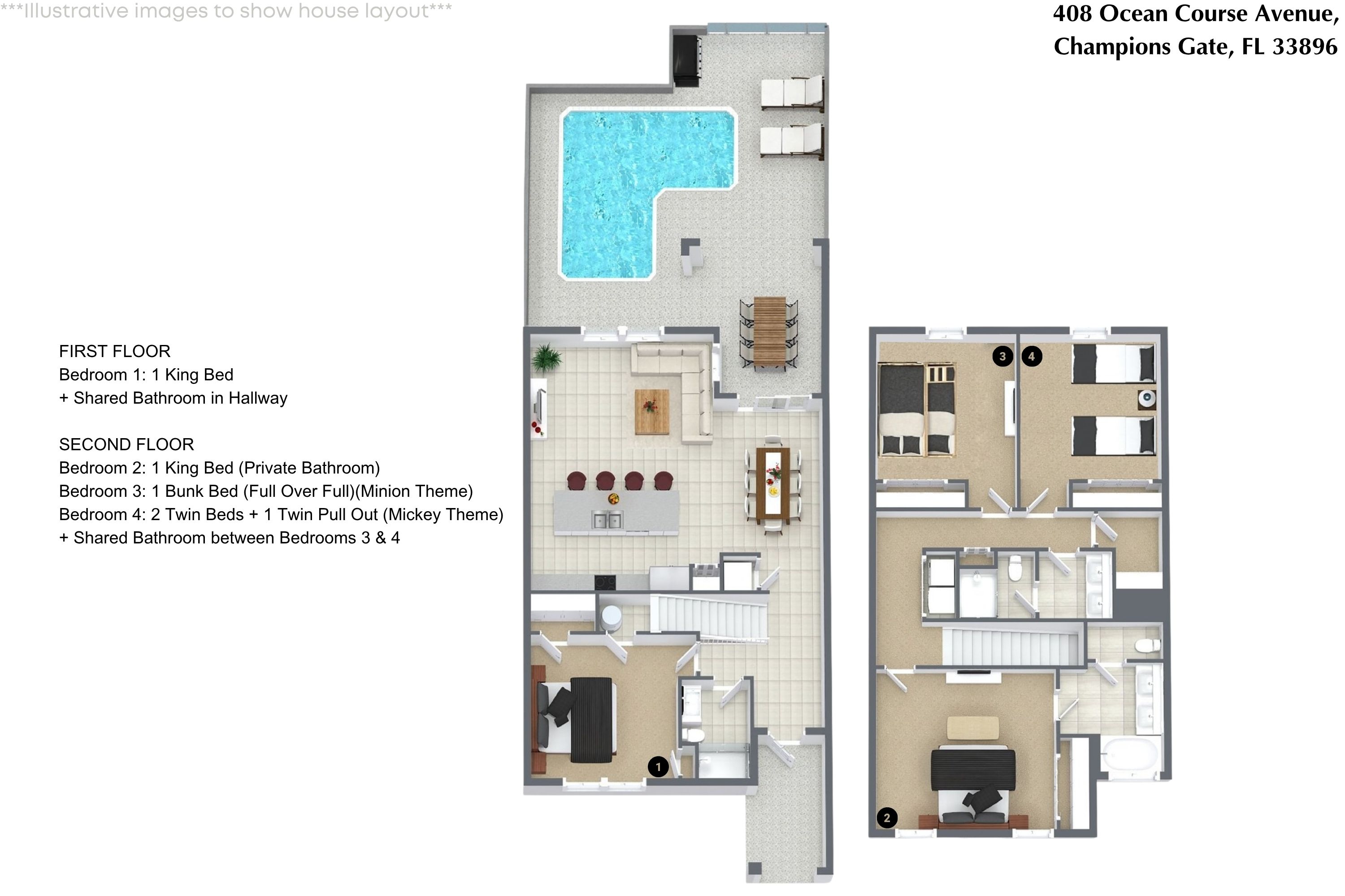 4 bedroom vacation townhouse at Champions Gate - Image 32