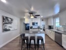 Kitchen with Granite Counters and Island