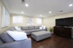 Living Room with oversized sectional for ample seating
Sectional has a queen-size pull-out