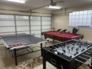 Game Room with Full-size Billiards, Ping Pong and Foosball