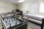 Game Room with Ping Pong, Air Hockey, and Foosball
Strollers and High chairs, etc.