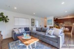 Open Concept Main Living Area: Dining Room, Living Room, and Kitchen
Sectional is a queen sized sofa pull-out