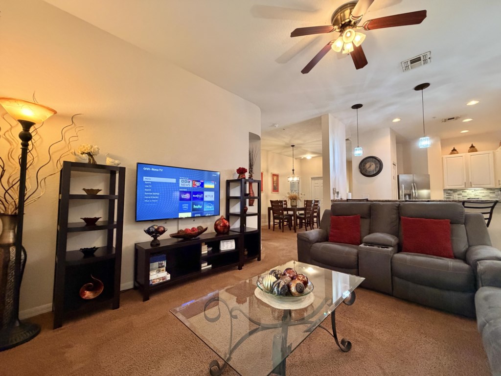 Cozy seating and a smart TV make this the perfect place to unwind.