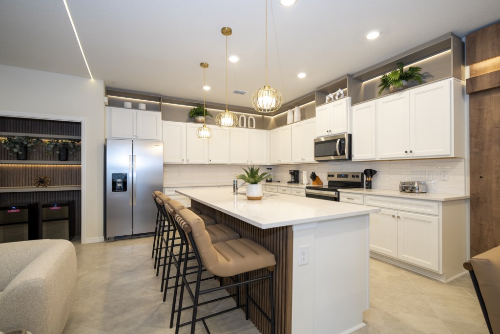 Open floor concept living & dining