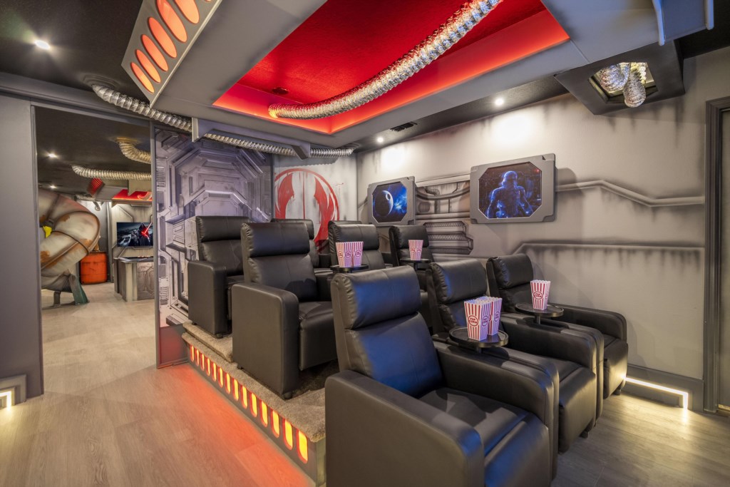 Home Theater w/ seating for 9 people