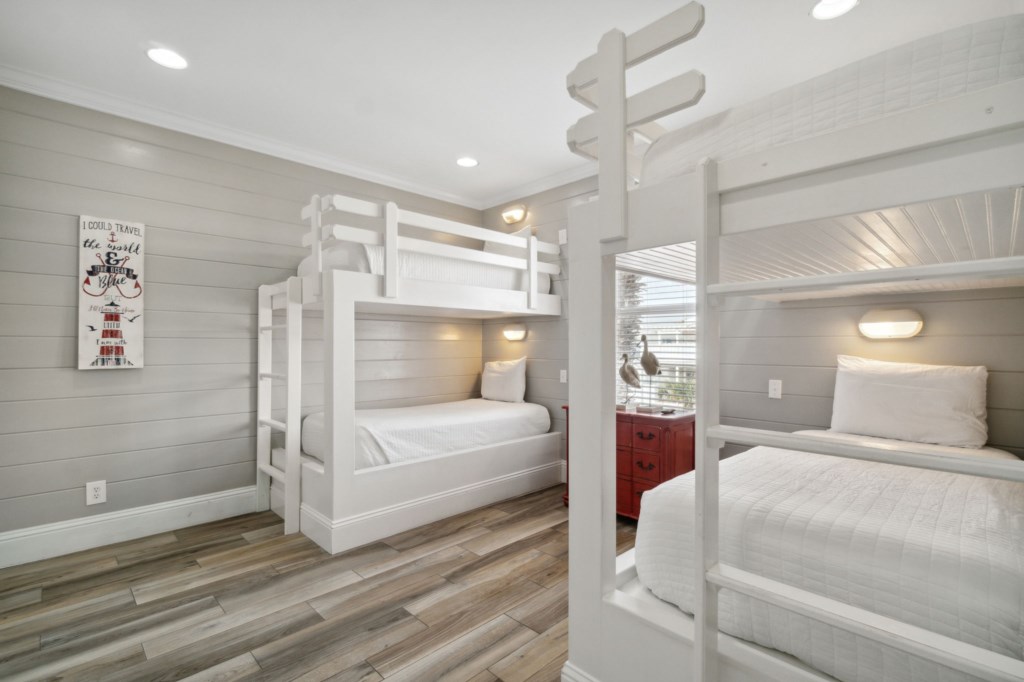 Bunk Room With Two Twin-Over-Twin Bunk Beds On 2nd Floor