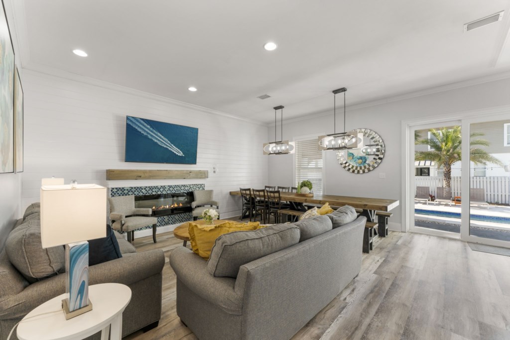 Living Room On 1st Floor Opens Up To The Outdoors