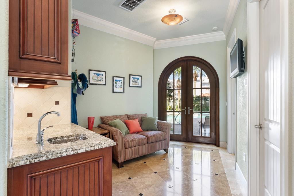 Sitting Area and Wet Bar On 1st Floor