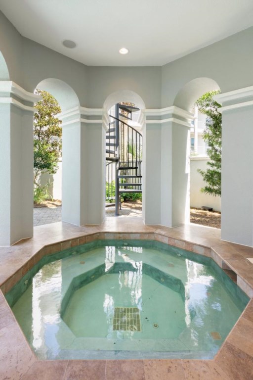 Spa Overlooking The Pool