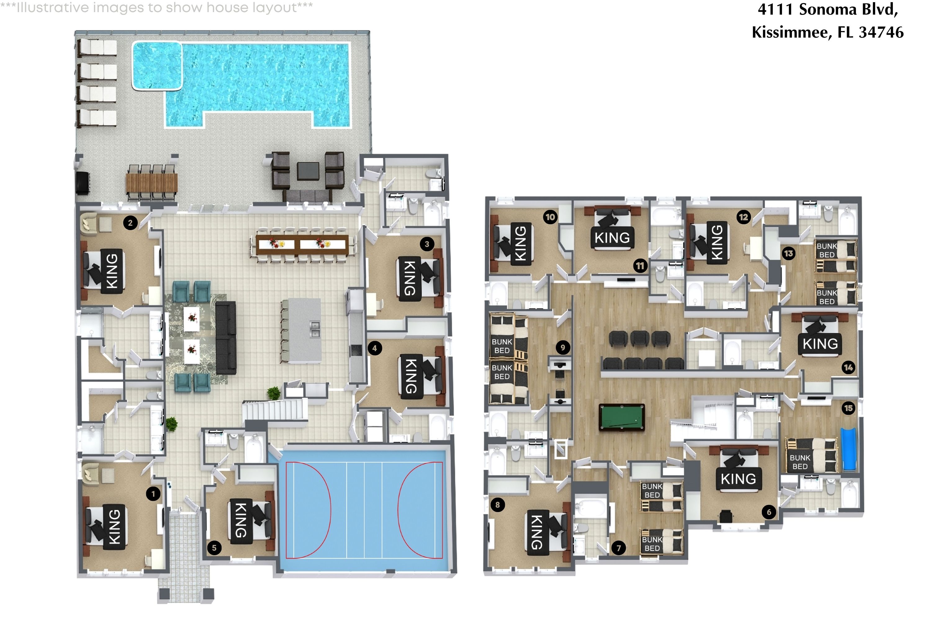 15 bedroom vacation house at Sonoma Resort - Image 80