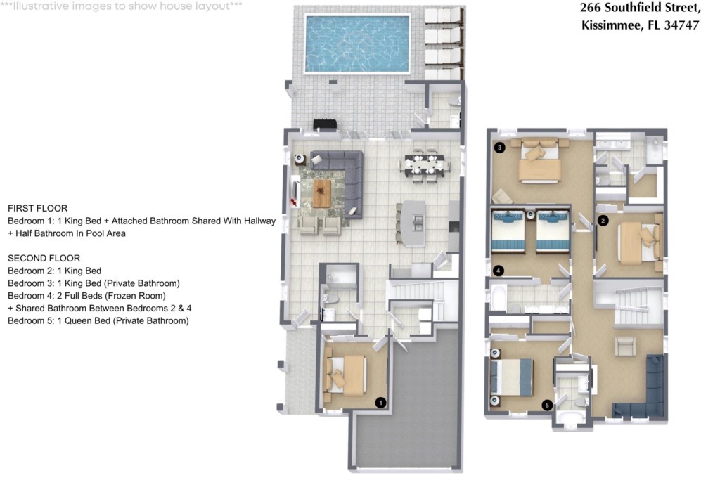 5 bedroom vacation house at Encore Resort at Reunion - Image 38