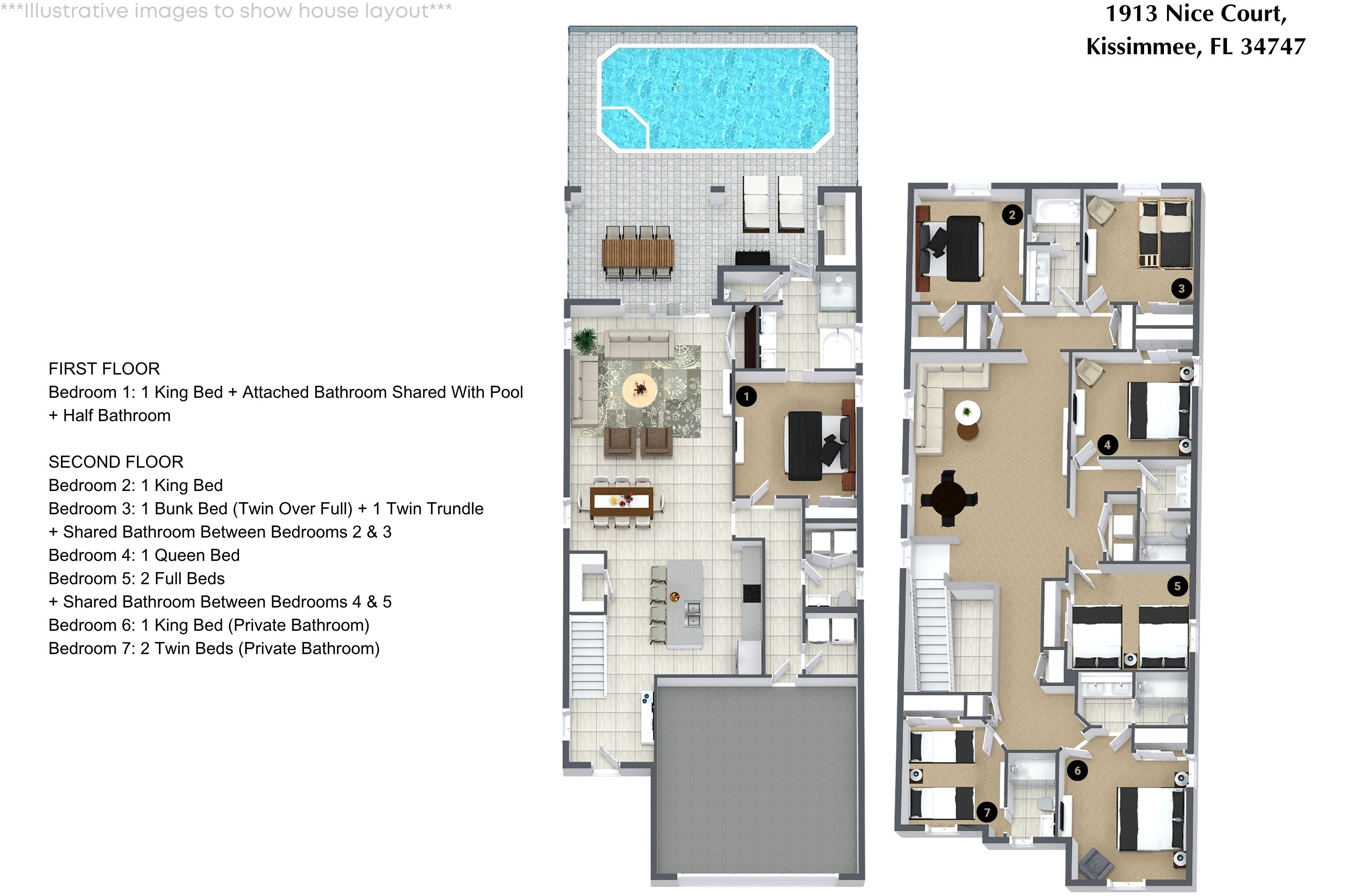 7 bedroom vacation house at Windsor at Westside  - Image 50