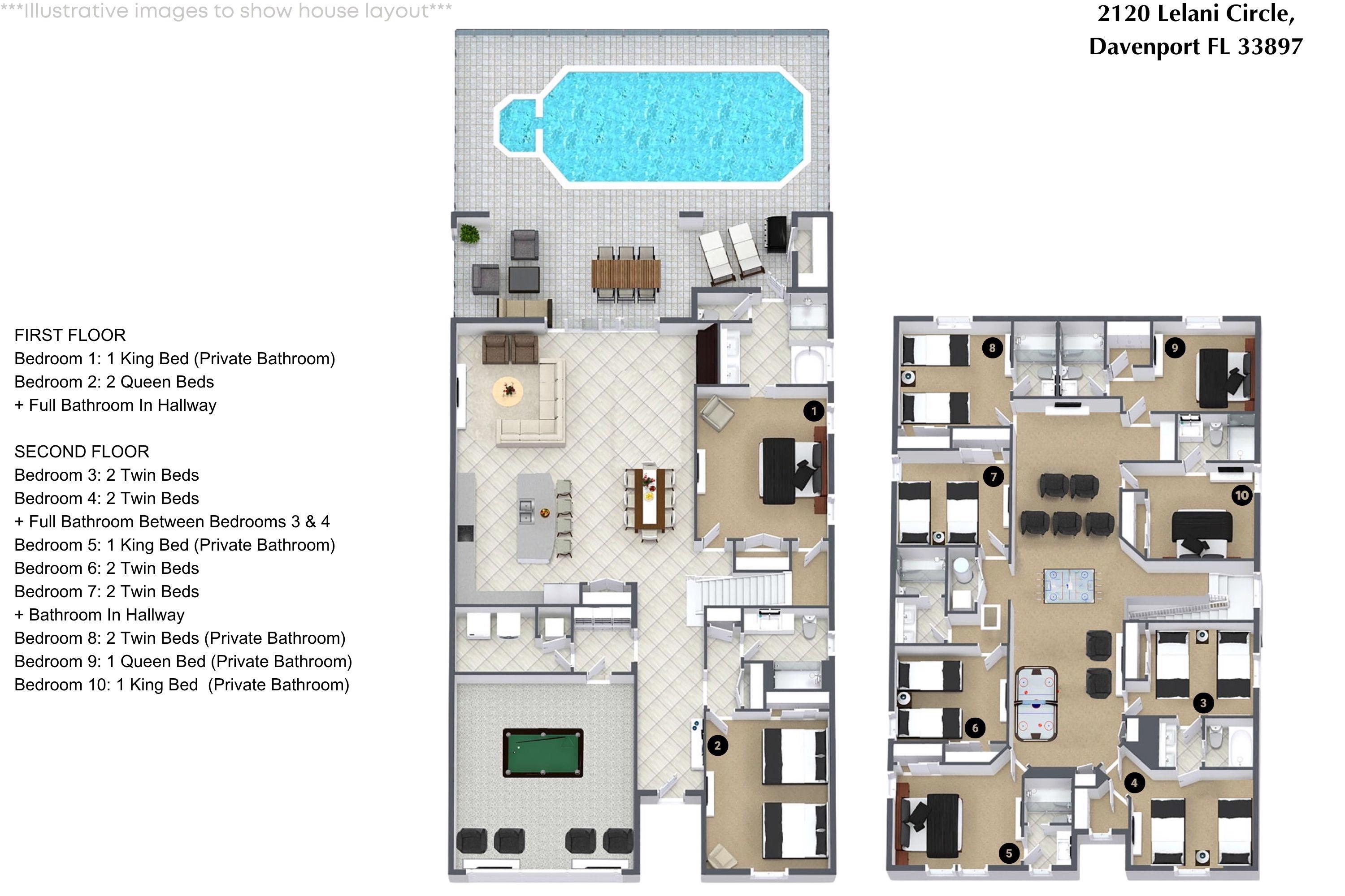 10 bedroom vacation house at Windsor Island Resort - Image 68