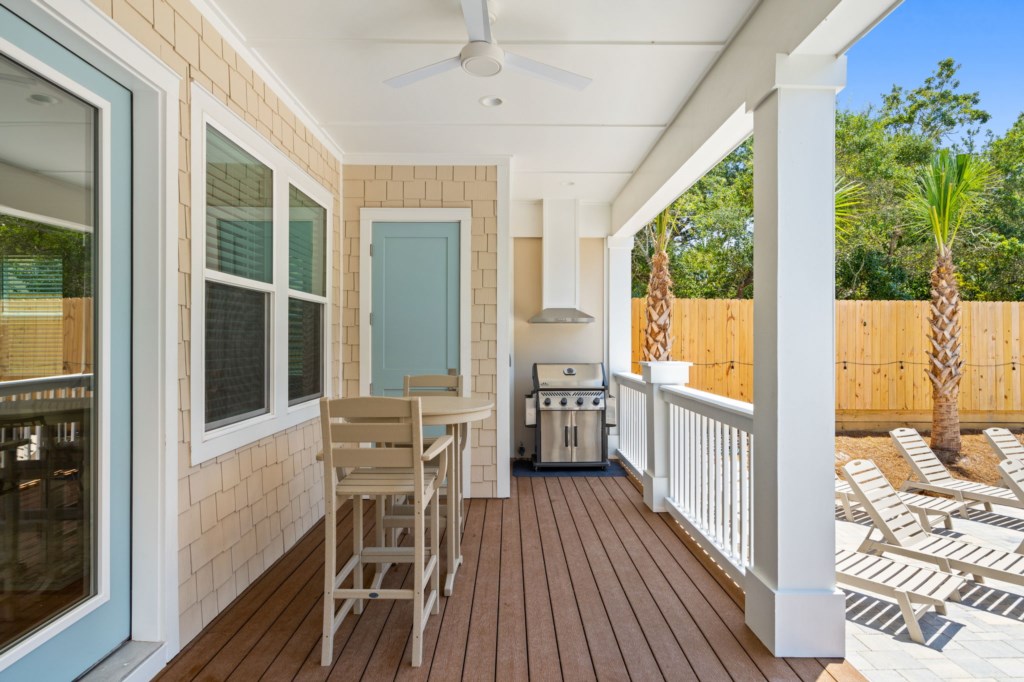 Back Patio With Grill and Spa