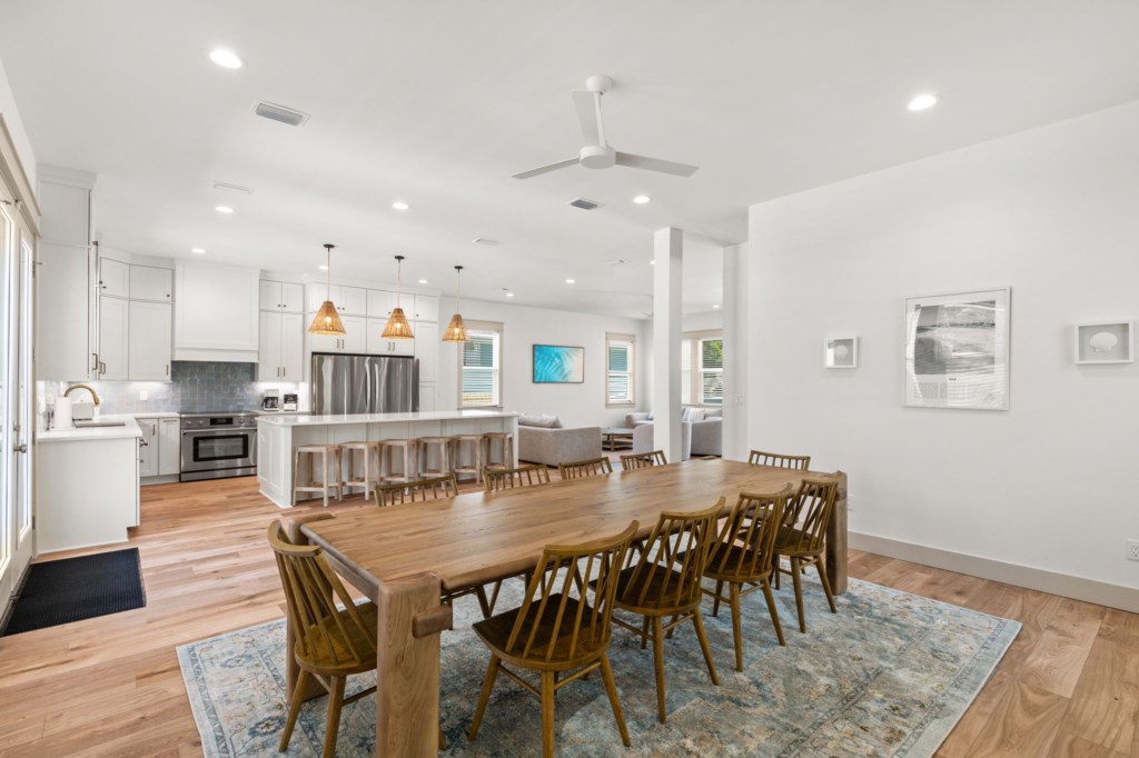 The Spacious Dining Area Leads To The Kitchen