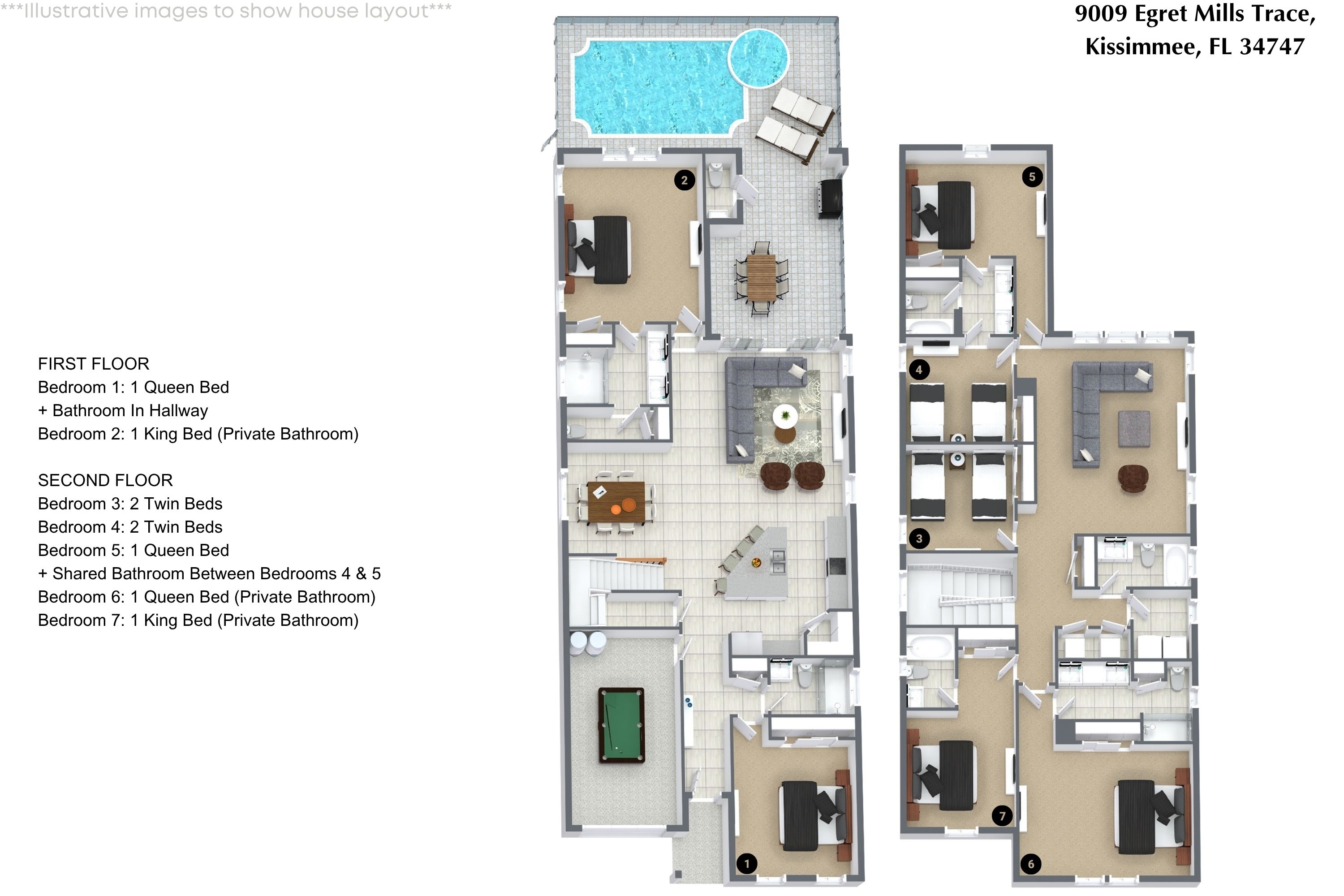 7 bedroom vacation house at Solara Resort - Image 47