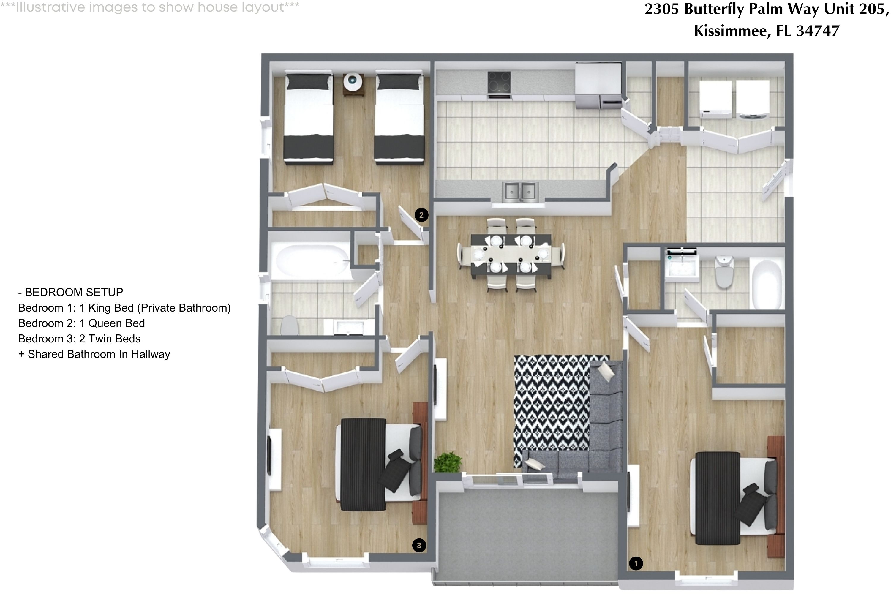3 bedroom vacation apartment at Windsor Palms Resort - Image 26