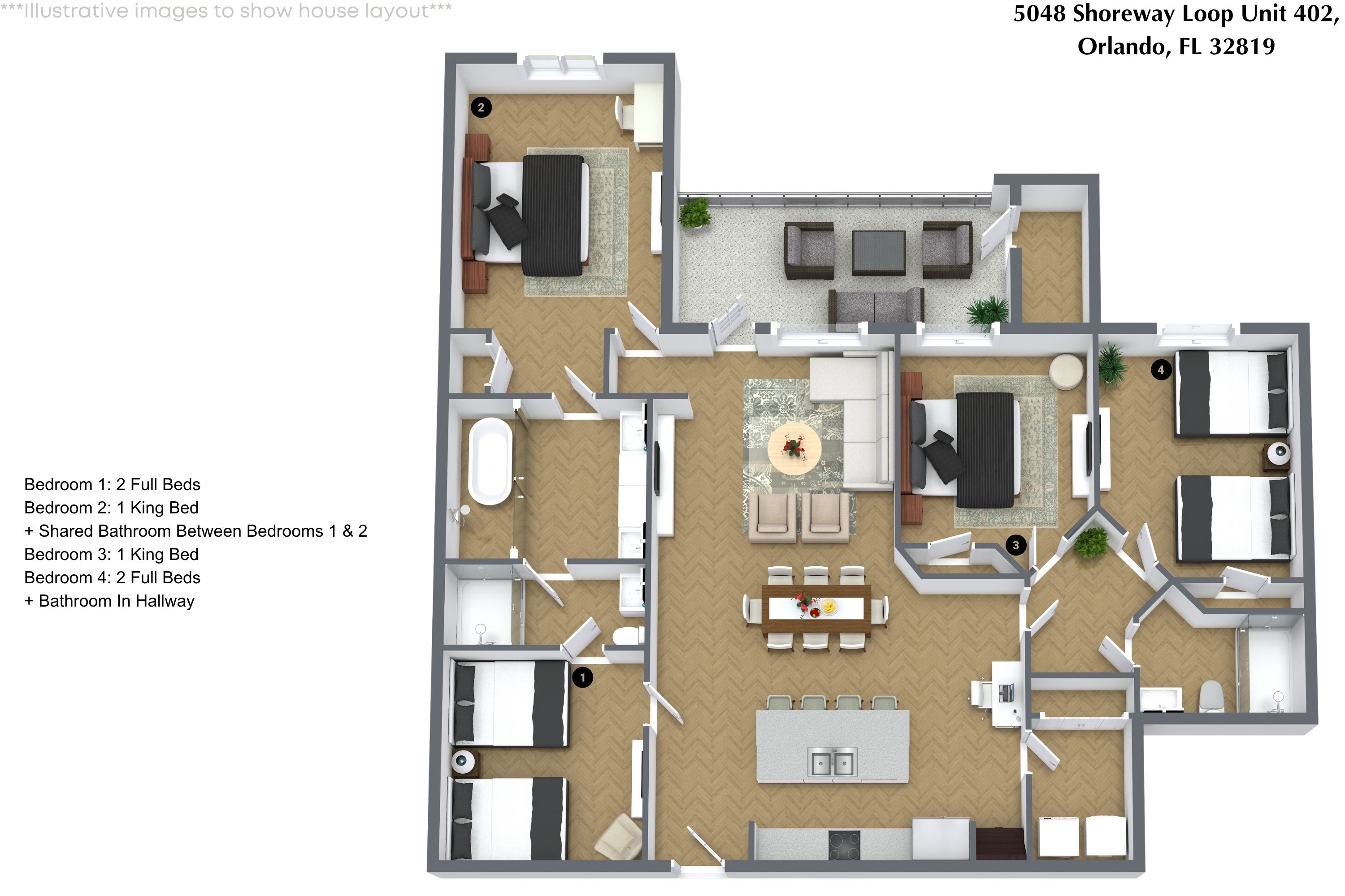 4 bedroom vacation apartment at Vista Cay - Image 42