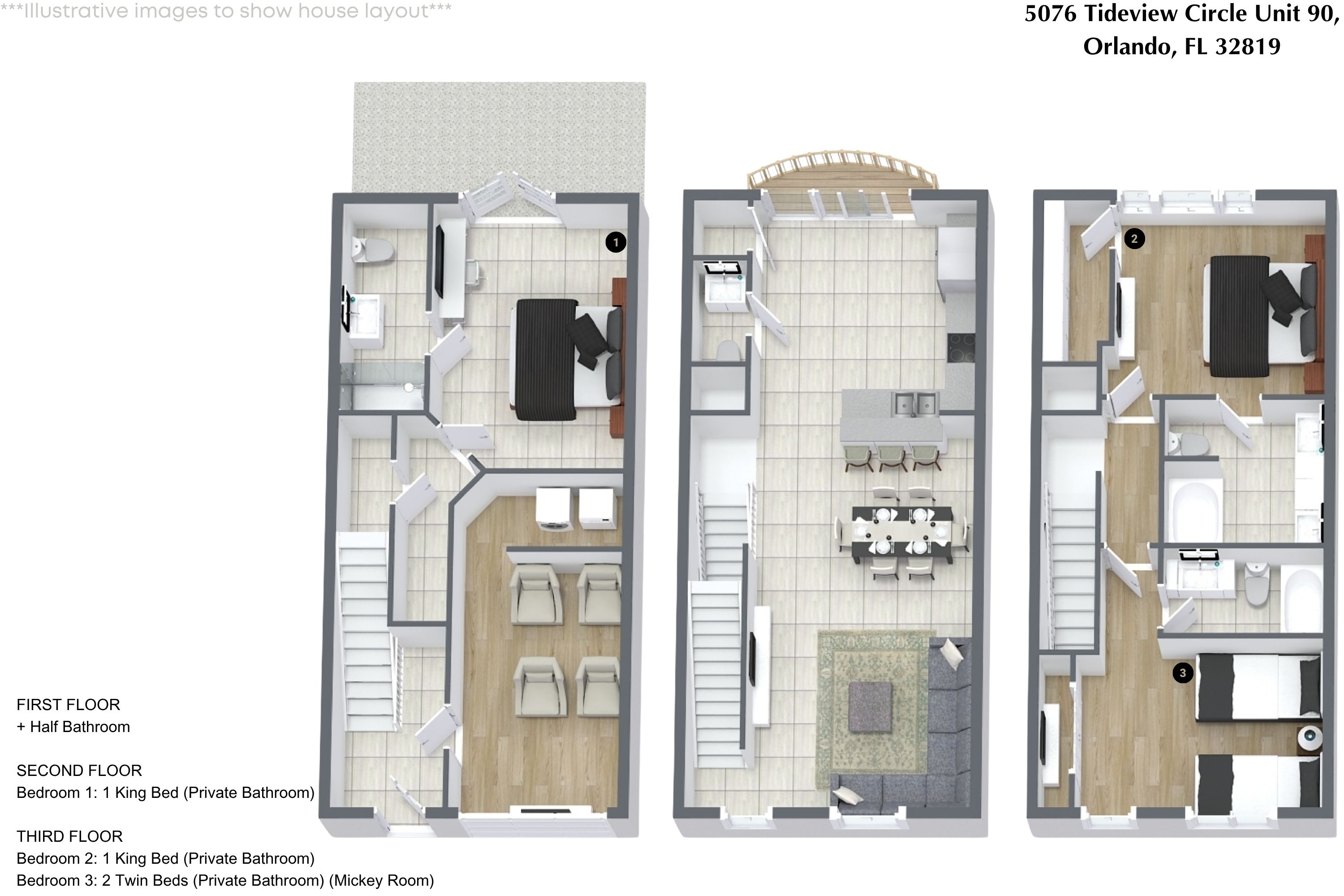 3 bedroom vacation apartment at Vista Cay - Image 25