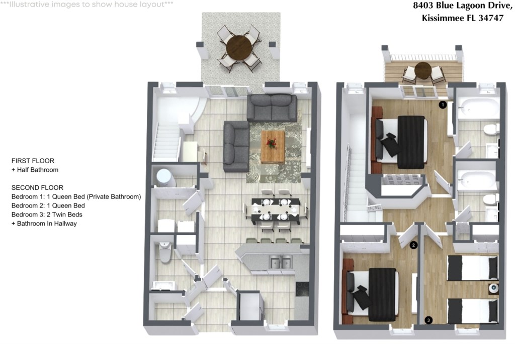 3 bedroom vacation townhouse at Emerald Island Resort - Image 31